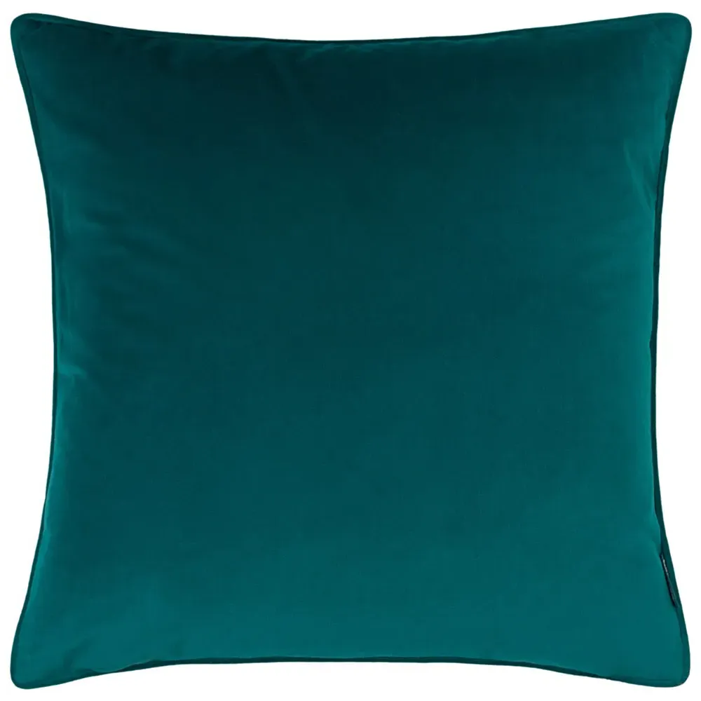 Tayanna Piped Cushion - Teal, Velvet