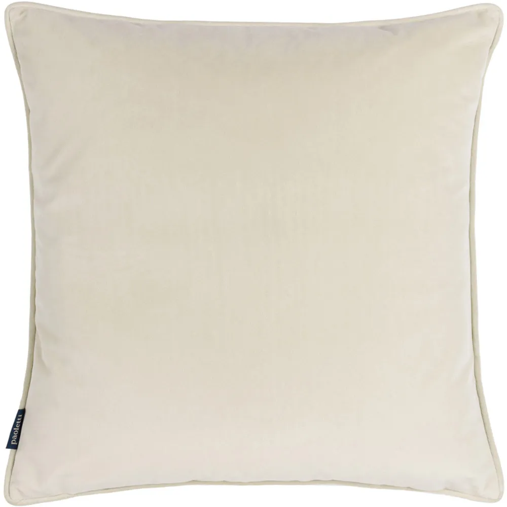 Tayanna Velvet Touch Piped Cushion - Cream