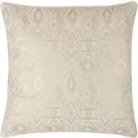 Tayanna Velvet Touch Piped Cushion - Cream