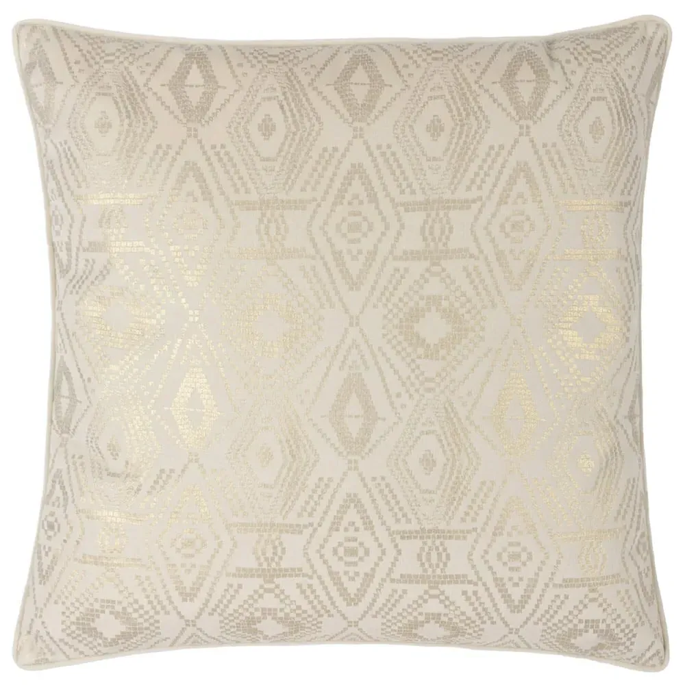 Tayanna Velvet Touch Piped Cushion - Cream image