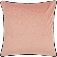 Torto Square Cushion with Piped Trim - Blush/Slate, Velvet
