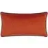 Torto Square Cushion with Piped Trim - Brick/Teal, Velvet