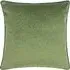 Torto Square Cushion with Piped Trim - Moss/Emerald, Velvet