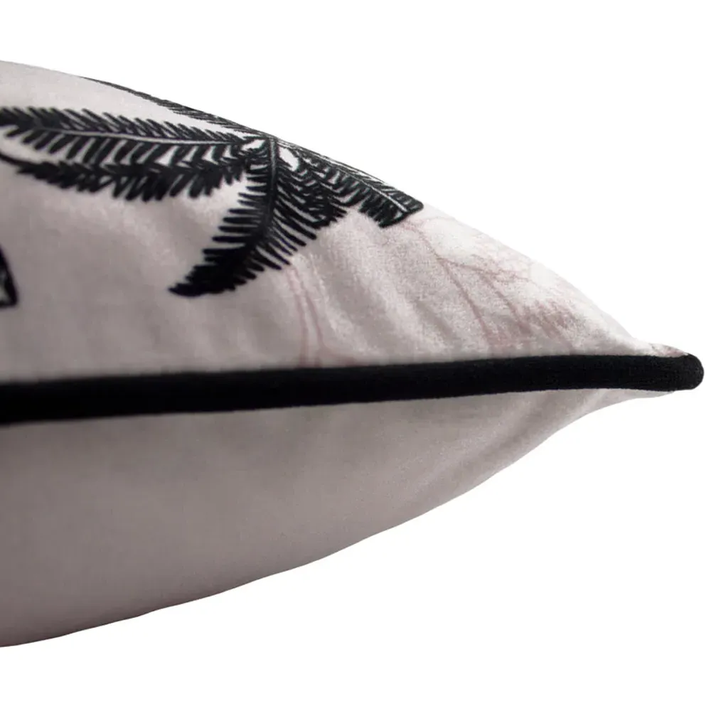 Tropical Cheetah Velvet Touch Piped Cushion - Pink