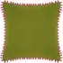 Velvet Touch Pom Pom Cushion - Green, Fuchsia