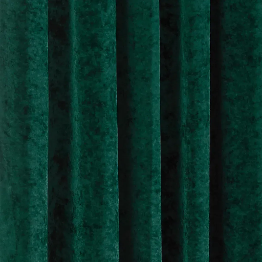 Verona Crushed Velvet Eyelet Curtain - Emerald