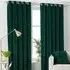 Verona Crushed Velvet Eyelet Curtain - Emerald