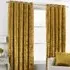 Verona Crushed Velvet Eyelet Curtain - Ochre