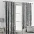 Verona Eyelet Curtain - Silver, Crushed Velvet