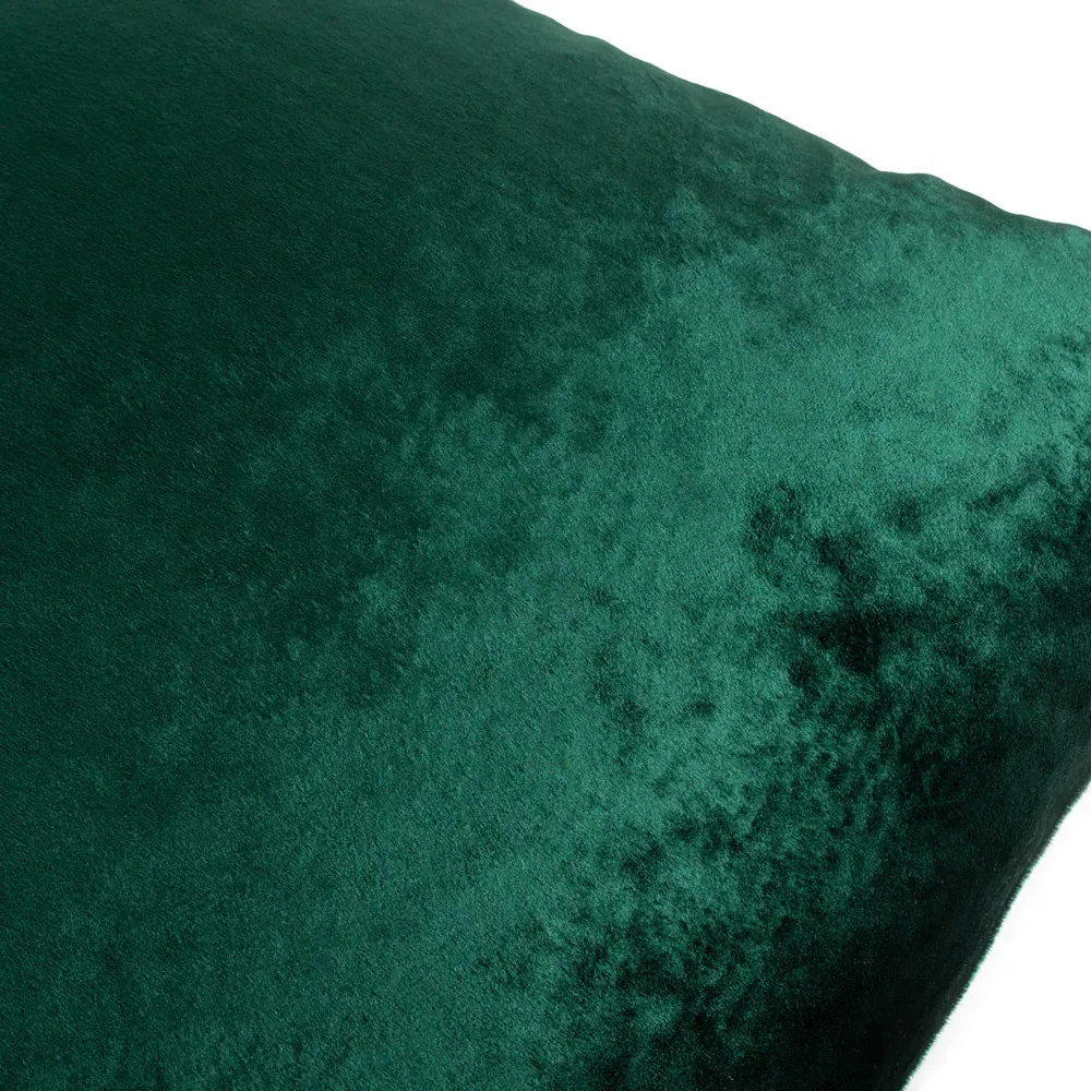 Verona Square Cushion - Emerald, Crushed Velvet