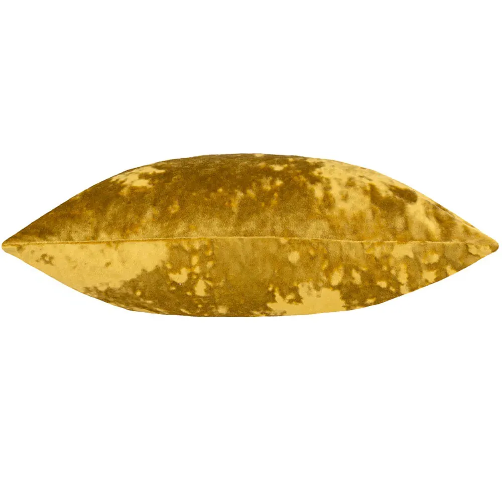 Verona Square Cushion - Ochre, Crushed Velvet