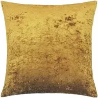 Verona Square Cushion - Ochre, Crushed Velvet