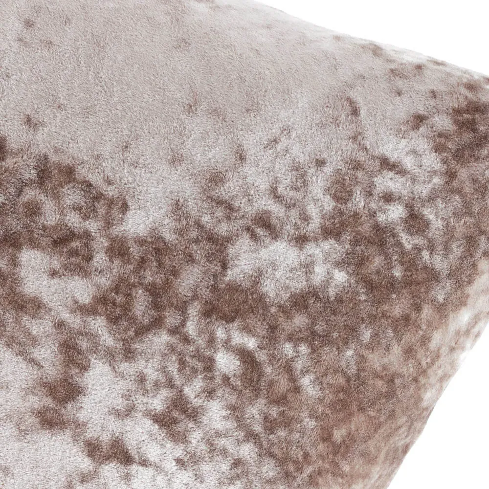 Verona Square Cushion - Oyster, Crushed Velvet