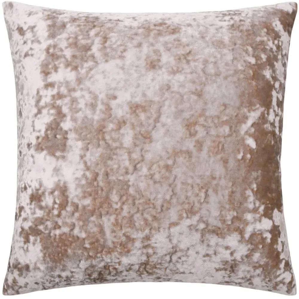 Verona Square Cushion - Oyster, Crushed Velvet