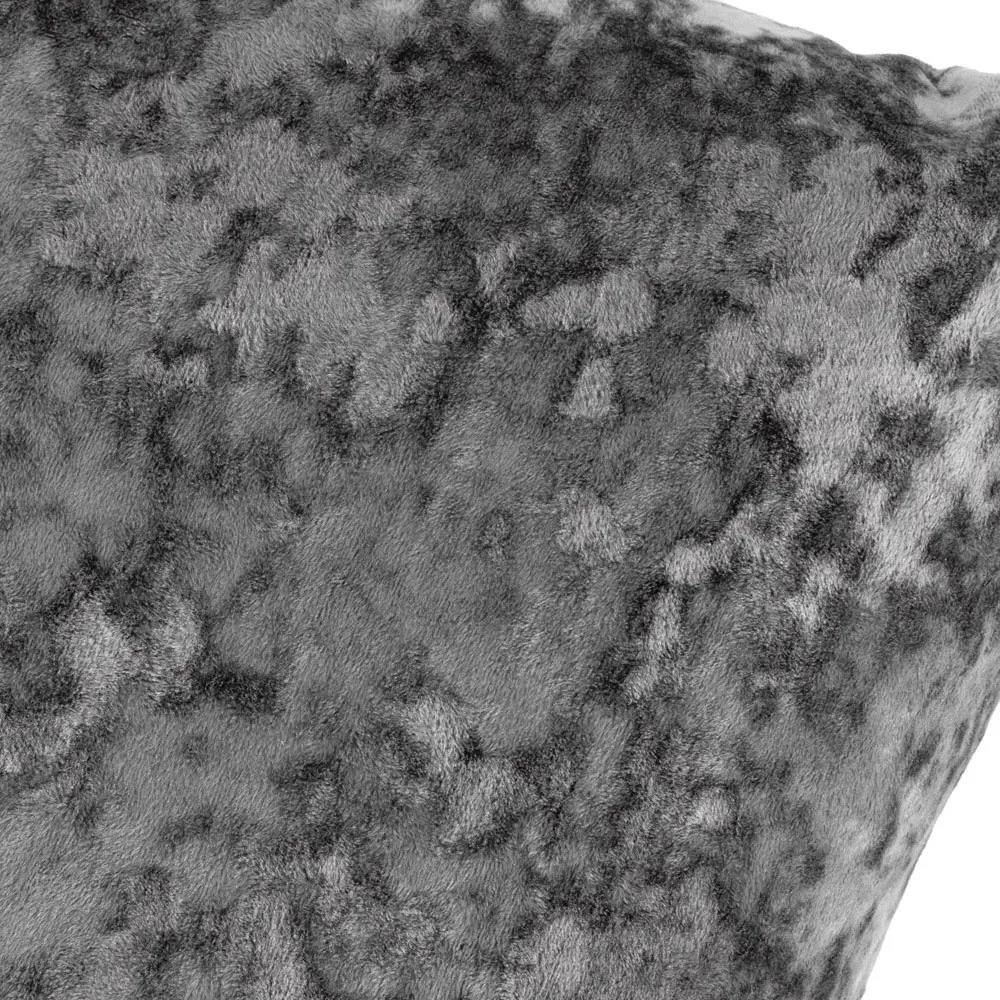 Verona Square Cushion - Pewter, Crushed Velvet