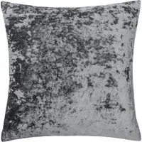 Verona Square Cushion - Pewter, Crushed Velvet