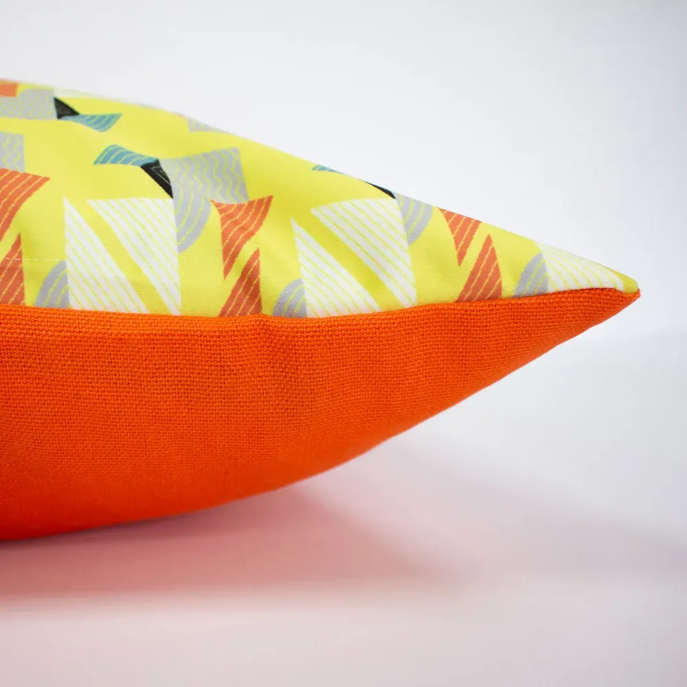 Vienna Geometric Cushion - Yellow