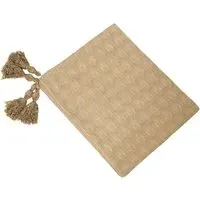 Woburn Velvet Jacquard Throw - Cream