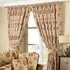 Zurich Floral Jacquard Pencil Pleat Curtain - Champagne