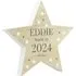 Born In Wooden Star Ornament - Brown