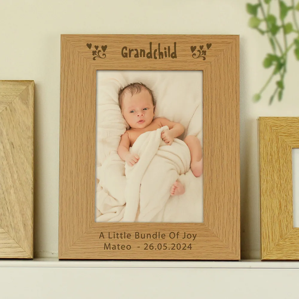 Grandchild 5x7 Photo Frame - Brown, Oak