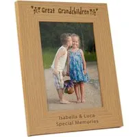 Great Grandchildren Photo Frame 5x7 - Brown, Oak