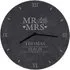 Personalised Mr and Mrs Slate Clock - Black