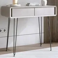 CARME Home 2 Drawer Dressing Table - Mocha, Solid Wood