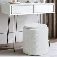 CARME Home 2 Drawer Dressing Table - White, Solid Wood