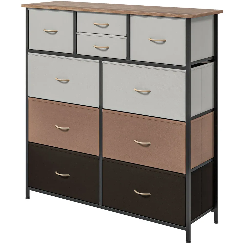 10 Drawer Chest of Drawers - Multicolour