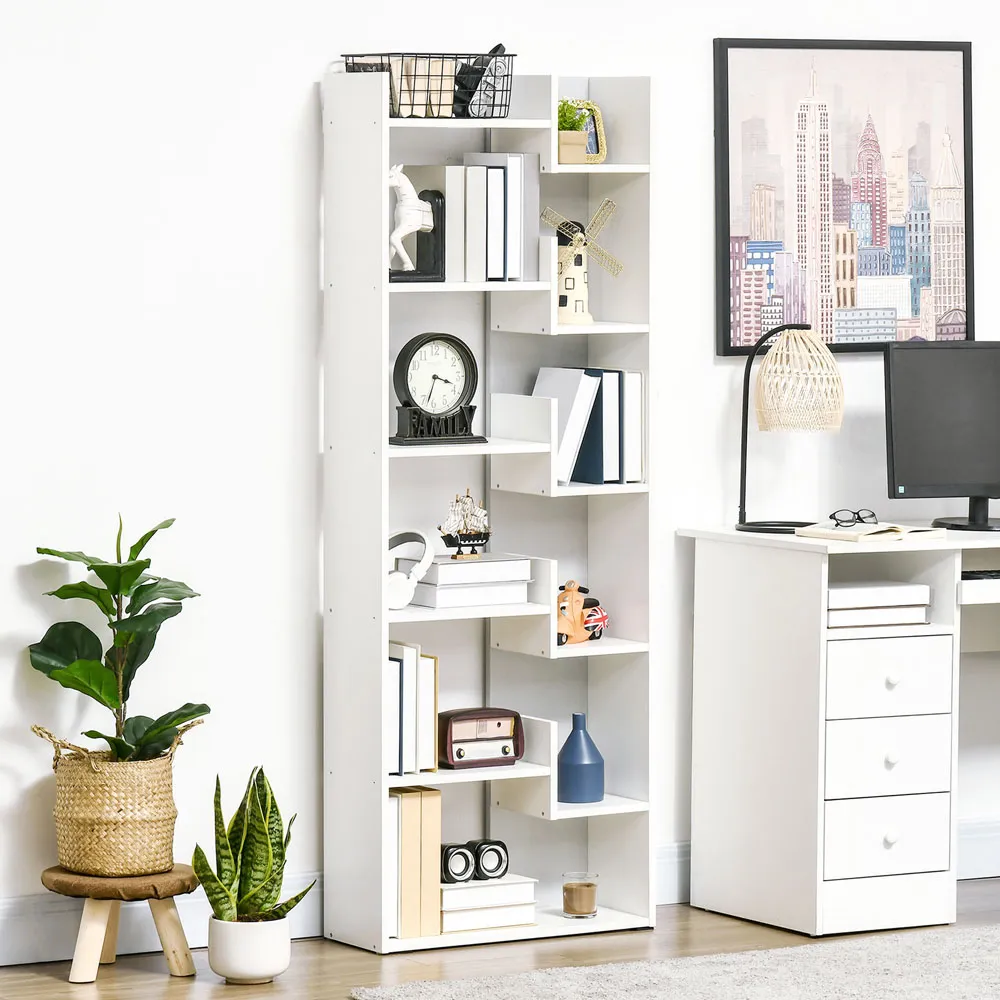 11 Shelf Cubic Bookcase - White