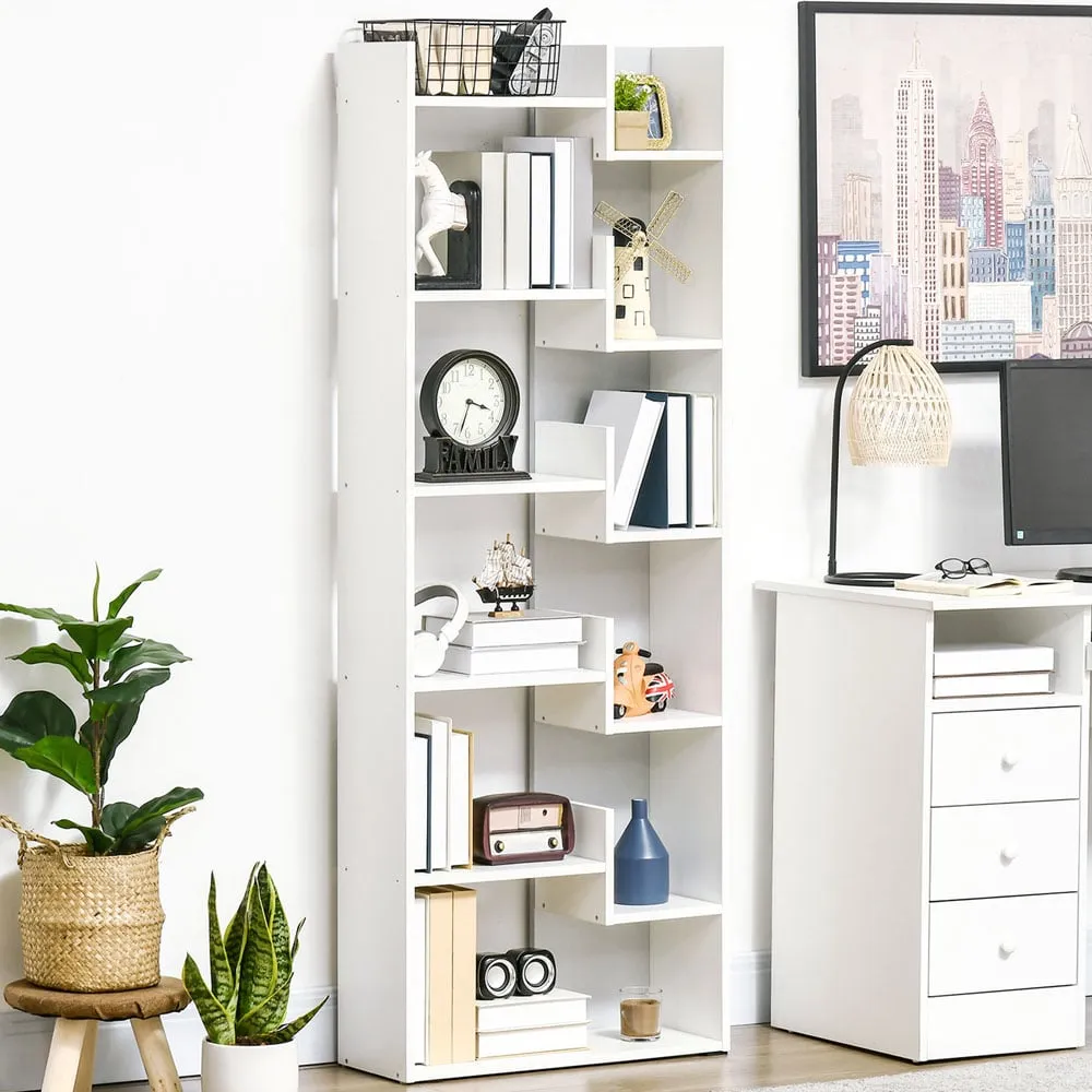 11 Shelf Cubic Bookcase - White