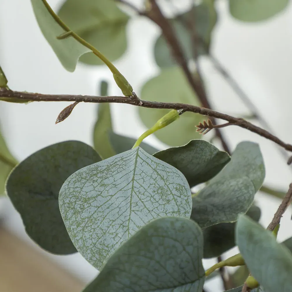 120cm Artificial Eucalyptus Plant 2 Pack - Green, Silk