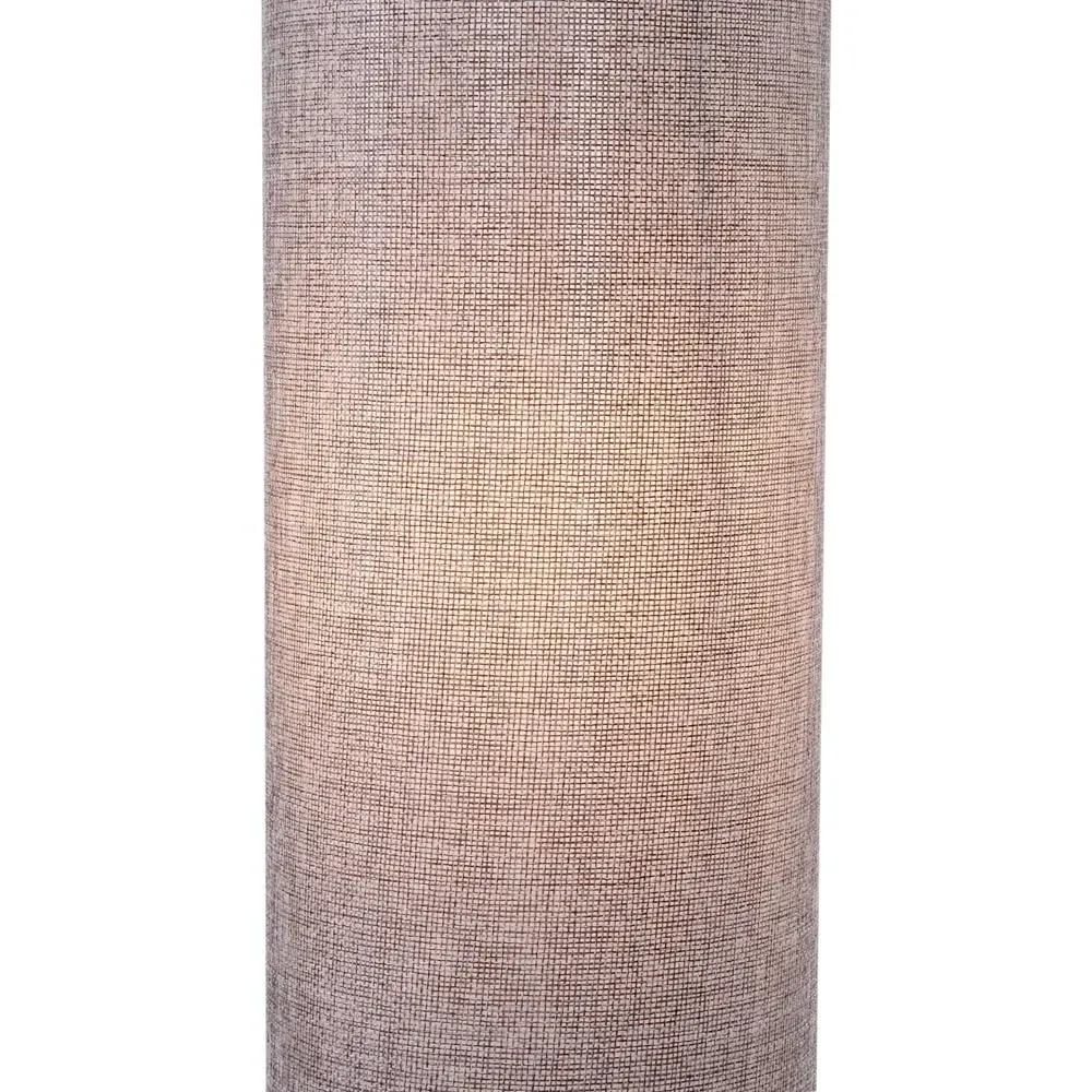 120cm Wooden Base Fabric Floor Lamp - Grey