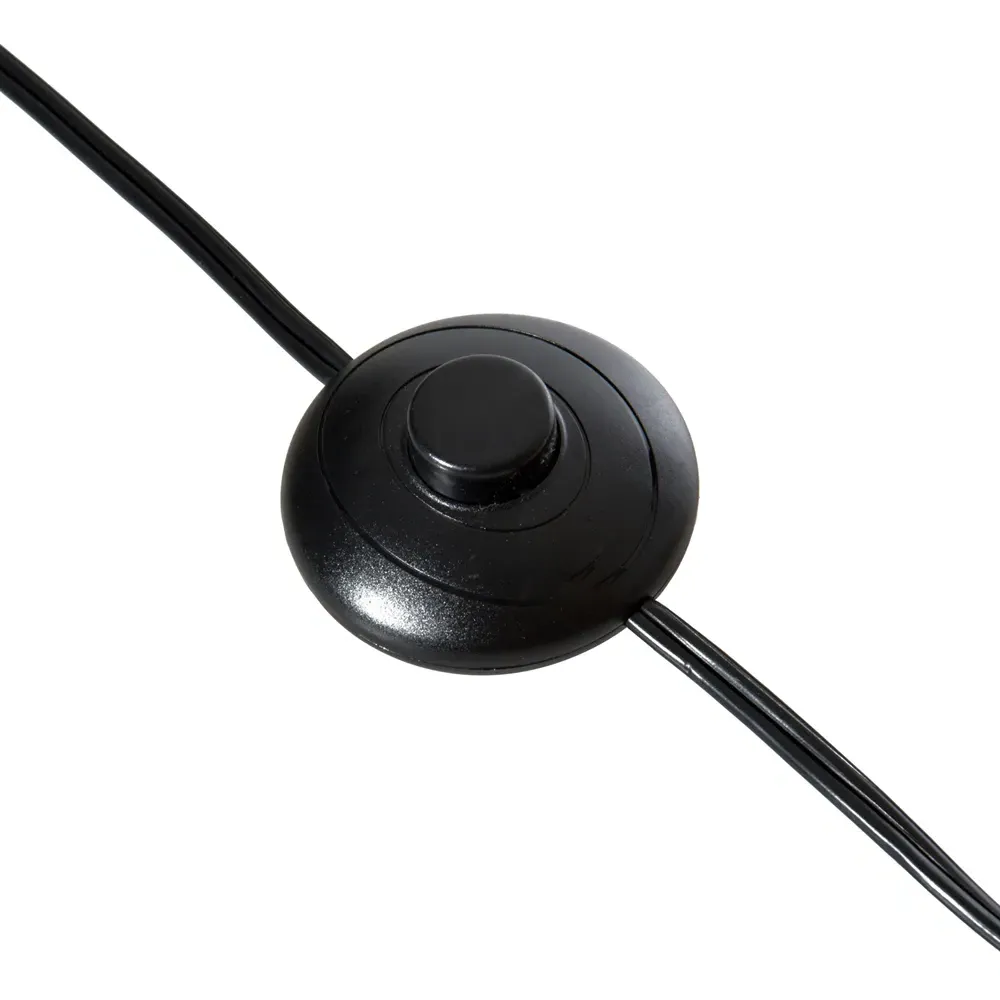 120cm Wooden Base Fabric Floor Lamp - Grey