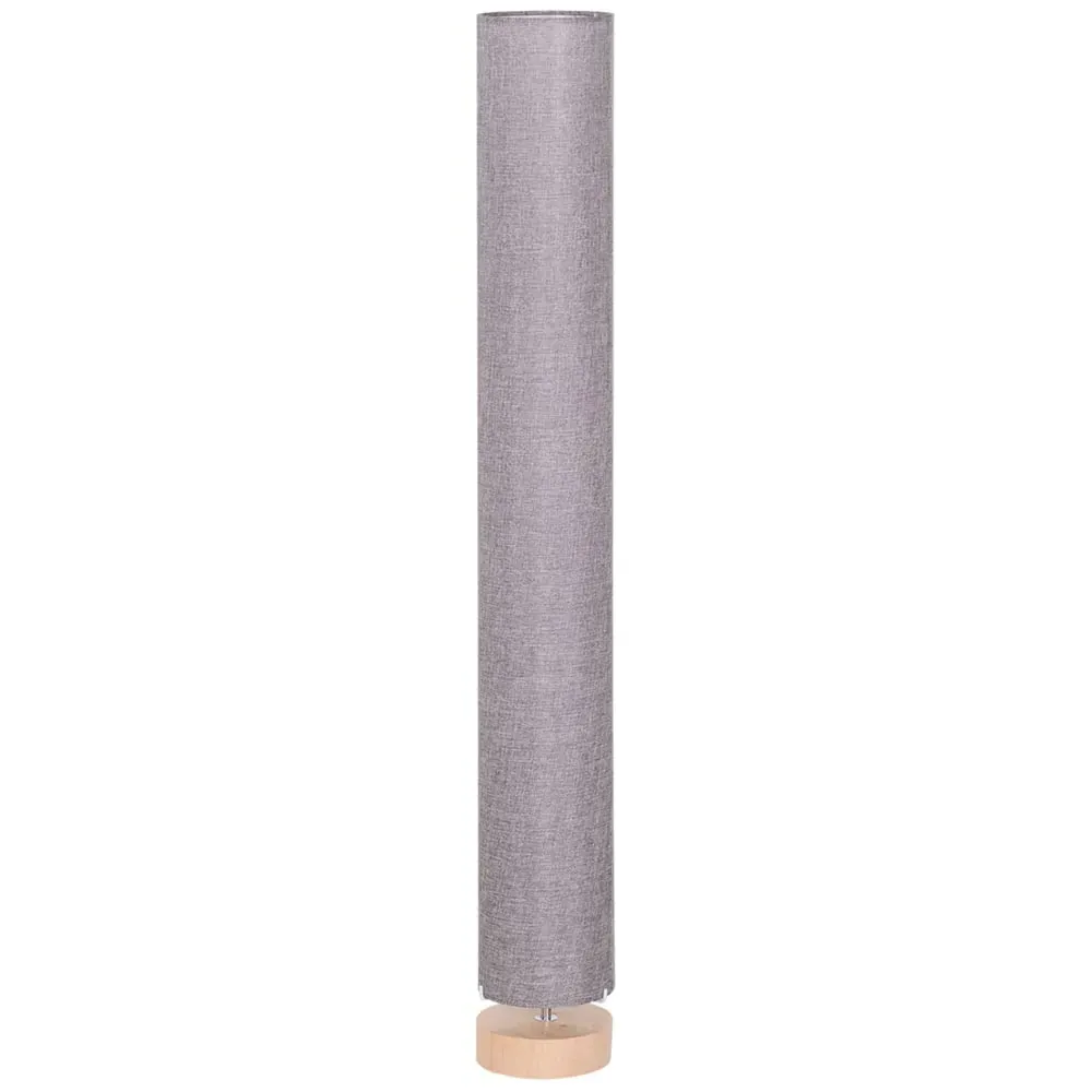 120cm Wooden Base Fabric Floor Lamp - Grey image