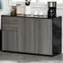 2 Door 2 Drawer High Gloss Sideboard - Grey