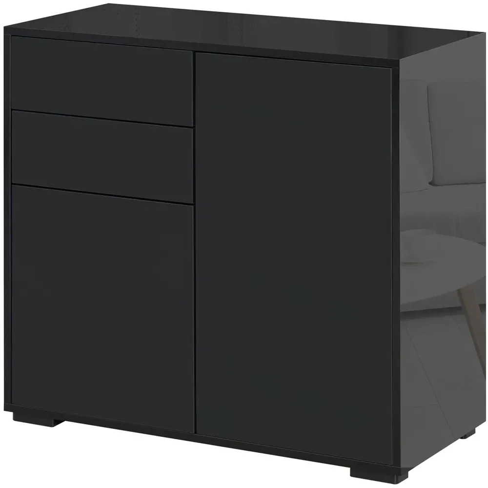 2 Door 2 Drawer Sideboard - Black