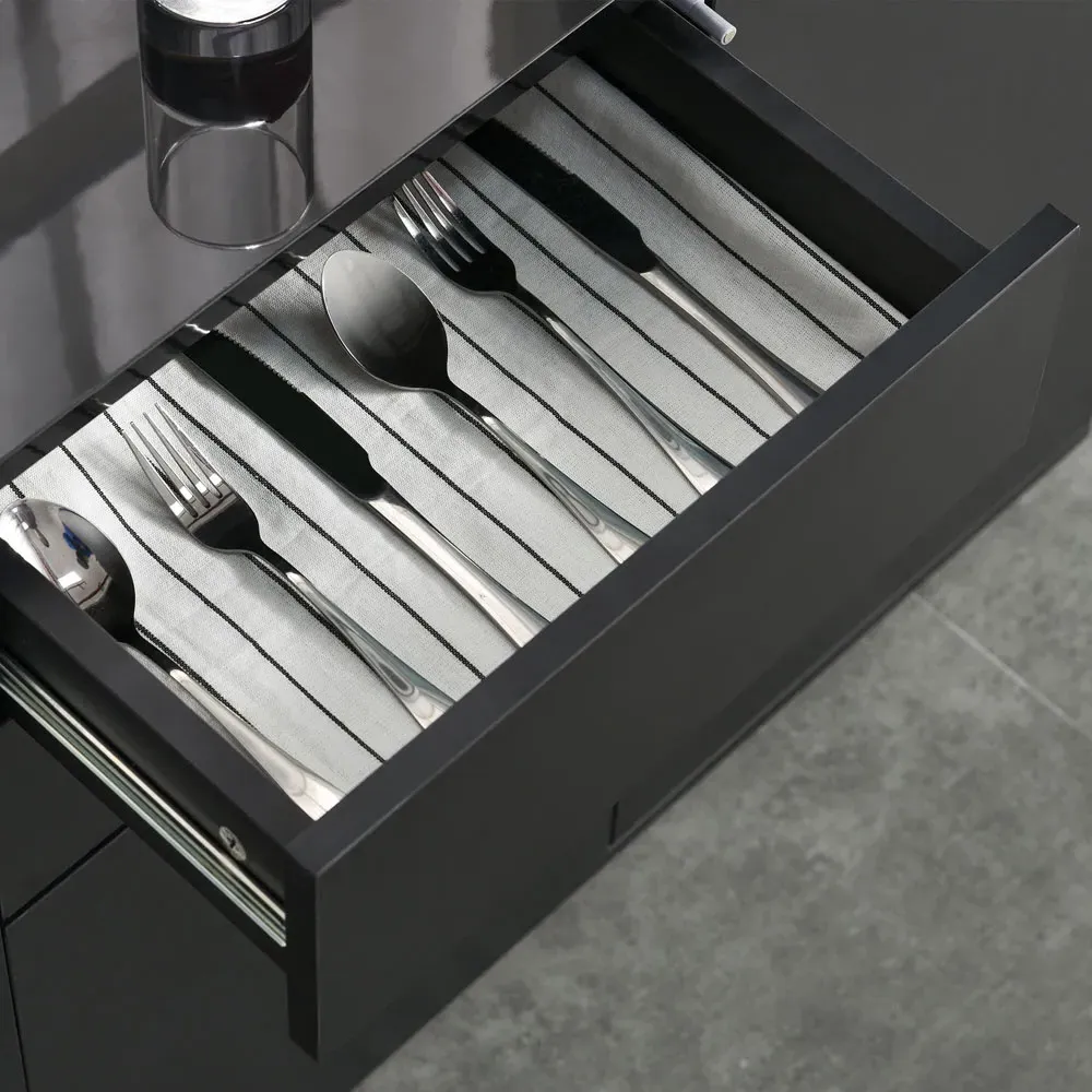 2 Door 2 Drawer Sideboard - Black