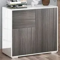 2 Door 2 Drawer Sideboard - Grey, White