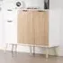 2 Door 2 Drawer Standing Sideboard - Natural, White