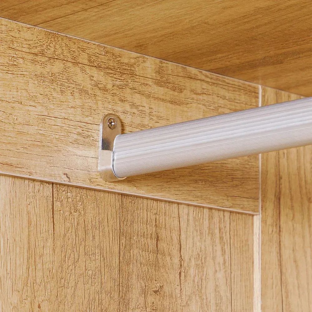 2 Door 2 Drawer Wardrobe - Natural