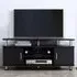 2 Door 2 Shelf TV Cabinet - Black, Aluminium