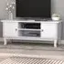 2 Door 2 Shelf TV Unit - White, MDF