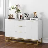 2 Door 3 Drawer Storage Cabinet - White