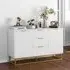 2 Door 3 Drawer Storage Cabinet - White