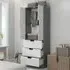 2 Door 3 Drawer Wardrobe - Grey