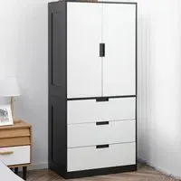 2 Door 3 Drawer Wardrobe - White