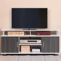 2 Door 3 Shelf TV Cabinet - White