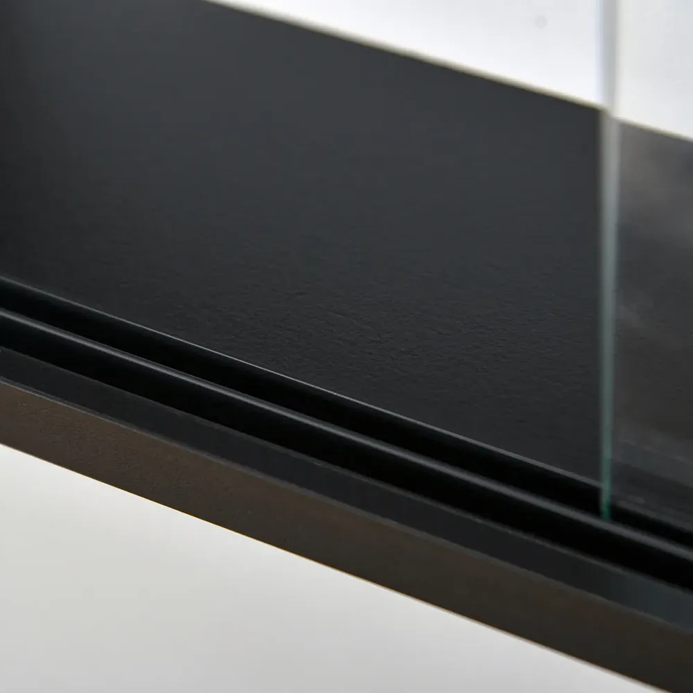 2 Door 5 Shelf Wall Display Cabinet - Black